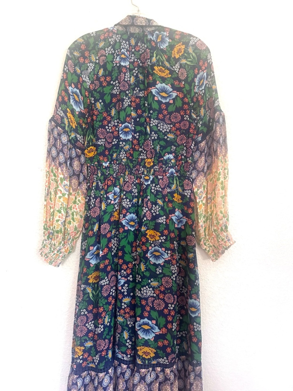 Maeve Anthropologie Ondine Floral Tiered Maxi Dress - Blue Multicolor - Picture 6 of 14